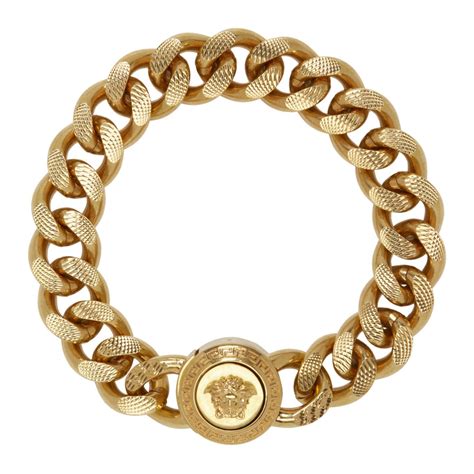 versace chunky chain bracelet|Versace: Gold Chunky Chain Medusa Bracelet .